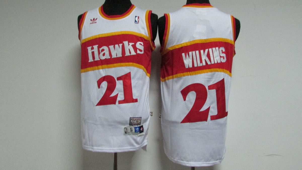 Men's Atlanta Hawks Dominique Wilkins #21 Mitchell & Ness 1986-87 Hardwood Classics Swingman Jersey – Red