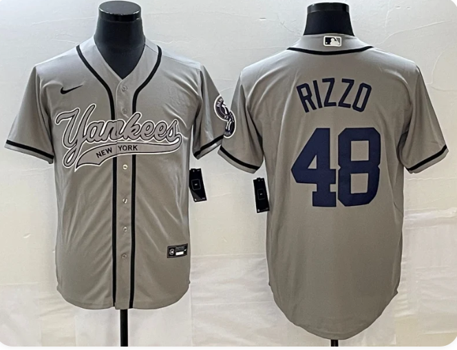 Men's New York Yankees Anthony Rizzo Black Player Jersey Joint Edition