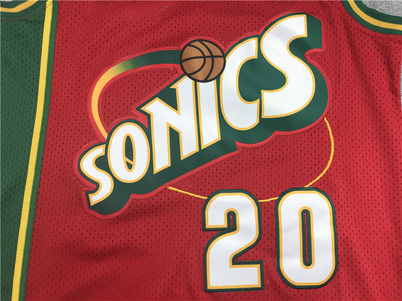Seattle SuperSonics #20 Gary Payton 1995-96 Hardwood Classics Retro Jersey