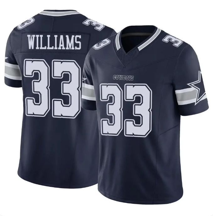 Men's Dallas Cowboys Javonte Williams #33 Navy Vapor F.U.S.E. Limited Jersey