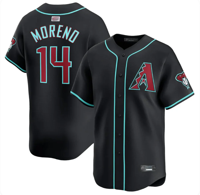 Arizona Diamondbacks #14 Gabriel Moreno Black Home Limited Player Baseball Jersey