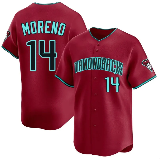 Arizona Diamondbacks #14 Gabriel Moreno Red Home Limited Player Baseball Jersey