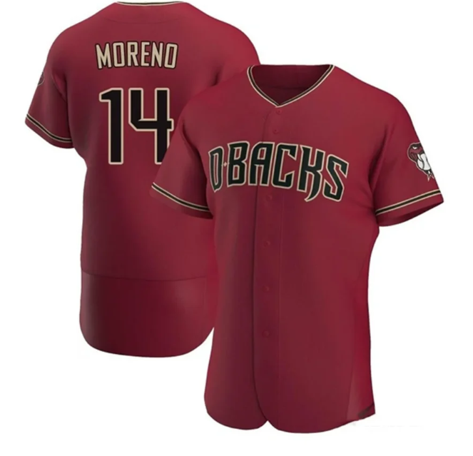 Arizona Diamondbacks #14 Gabriel Moreno Gray Home Limited Elite Player Baseball Jersey