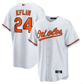 Baltimore Orioles #24 Zach Eflin Men's White Home Replica Baseball Jersey