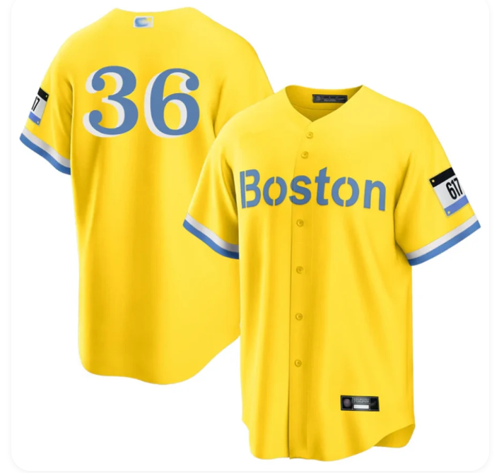 Men's Boston Red Sox Triston Casas #36 Gold City Connect Player Jersey