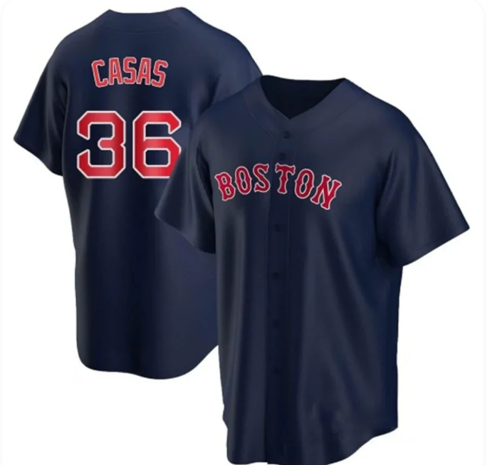 Men's Boston Red Sox Triston Casas #36 Navy Home Replica Player Jersey