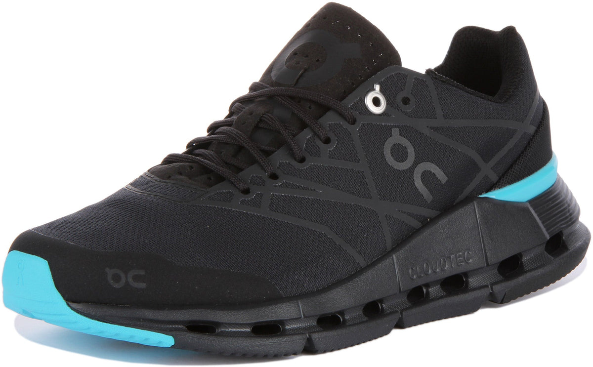 On Running Cloudnova Z5 In Black Blue For Women