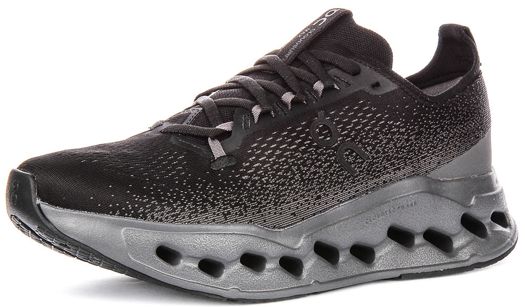 On Running Cloudsurfer Max In Black Grey For Men