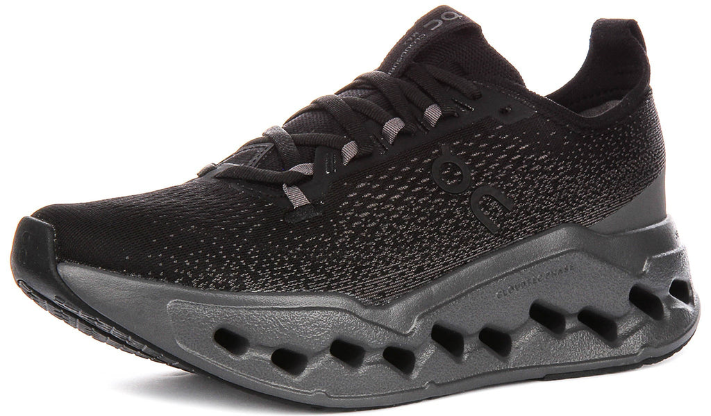 On Running Cloudsurfer Max In Black Grey For Women