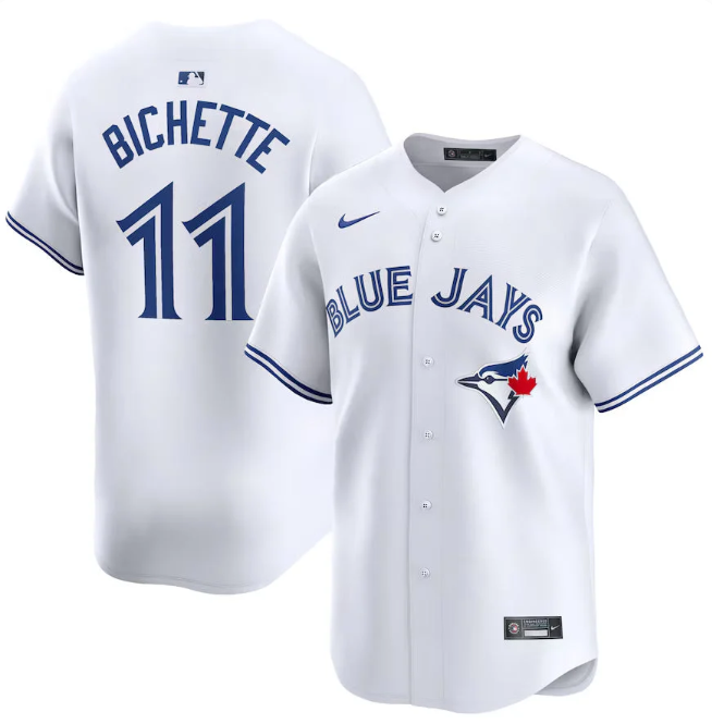 Men's Toronto Blue Jays Bo Bichette Nike Home Limited Jersey - White