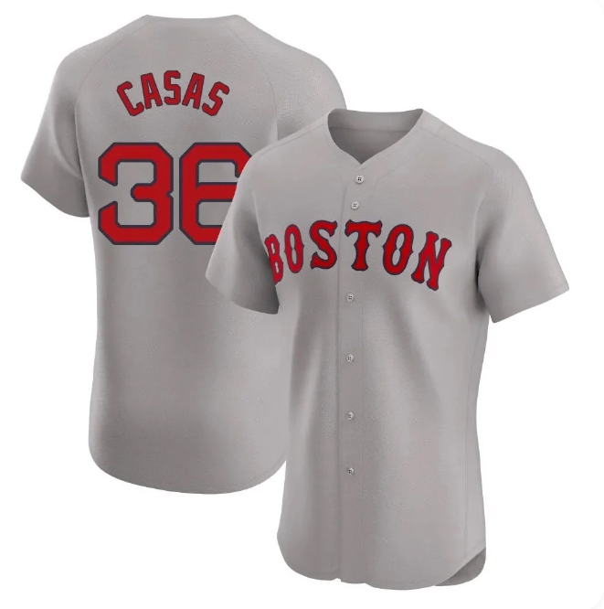 Men's Boston Red Sox Triston Casas #36 Gray Road Limited Home Game Stitched Player Jersey