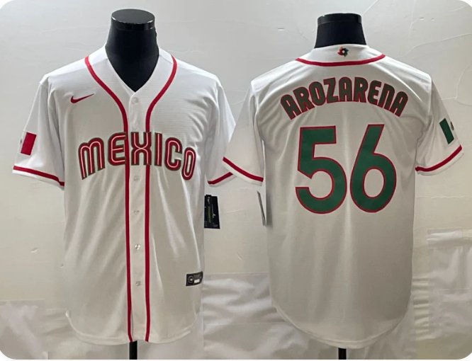 Men's 2023 World Baseball Classic Randy Arozarena Mexico White Replica Jersey