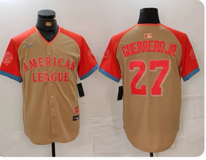 Men's American League Vladimir Guerrero Jr. #44 Cream 2024 MLB All-Star Game Limited Player Jersey