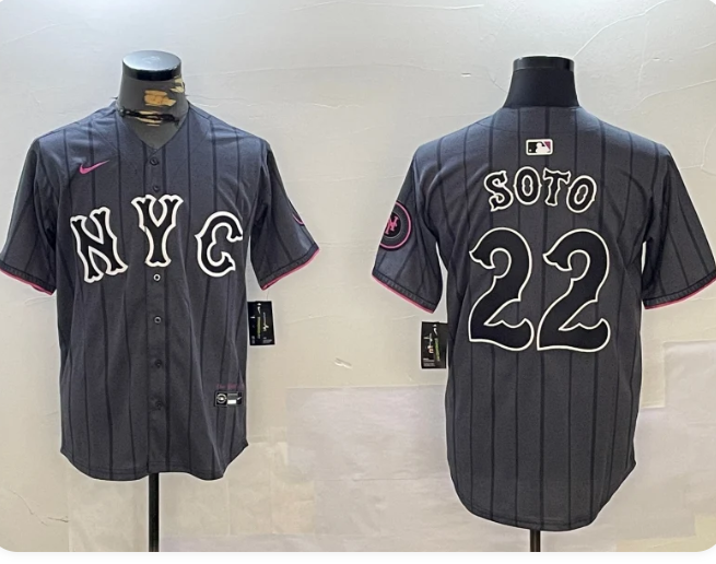 Juan Soto #22 New York Mets Nike 2024 City Connect Limited Player Jersey – Graphite