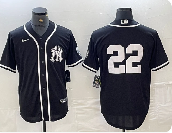 Juan Soto #22 New York Yankees Men's Black Limited Name Jersey