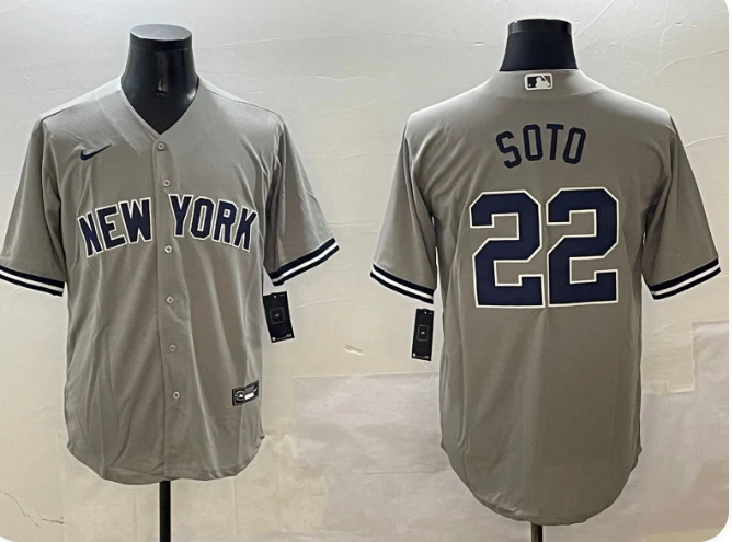 Juan Soto #22 New York Yankees Men's Gray Game Player Jersey