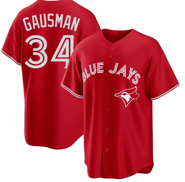 Toronto Blue Jays #34 Kevin Gausman Red Home Limited Stitched Player Baseball Jersey