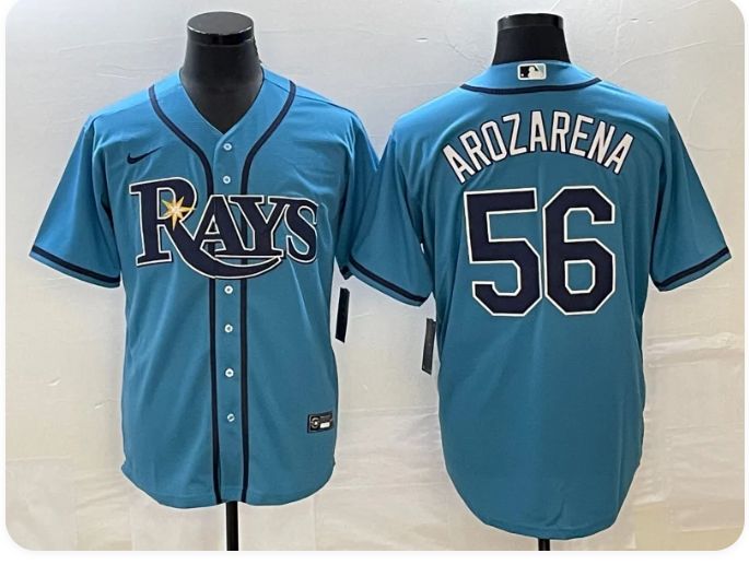 Tampa Bay Rays Randy Arozarena Men's Blue Nike Replica Player Jersey