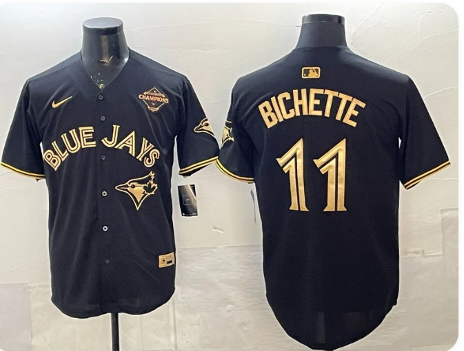 Men's Toronto Blue Jays Bo Bichette Nike Black Player Jersey