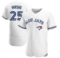 Men's Toronto Blue Jays Daulton Varsho #25 White Stitched Jersey
