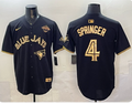 Men's Toronto Blue Jays George Springer Black Player Baseball Jersey