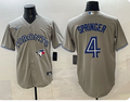 Men's Toronto Blue Jays George Springer Gray Road Replica Player Jersey