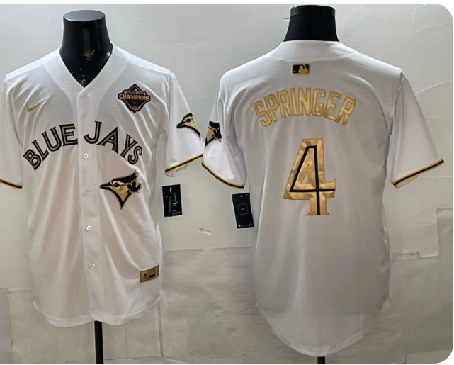 Men's Toronto Blue Jays George Springer White Home Replica Player Jersey