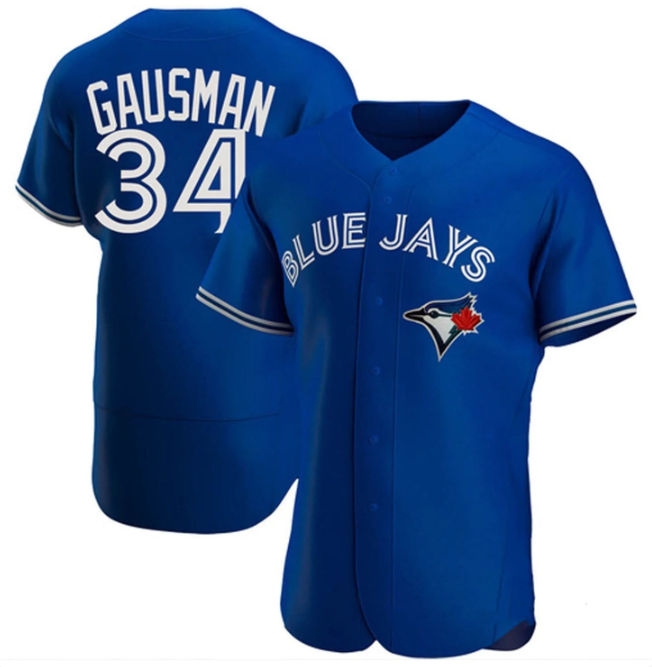 Men's Toronto Blue Jays Kevin Gausman #34 Rush Blue Stitched Baseball Jersey