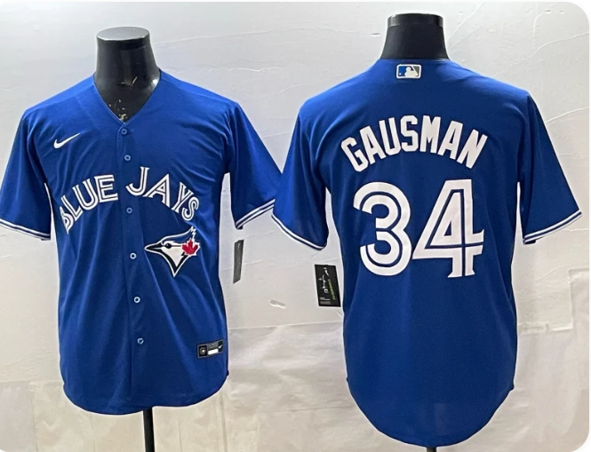 Men's Toronto Blue Jays Kevin Gausman #34 Rush Blue Replica Player Jersey