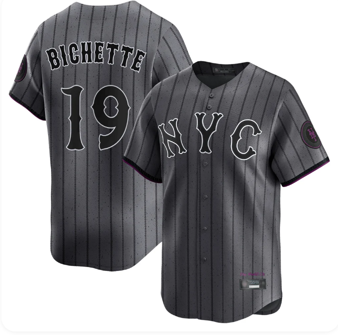 NY.Mets #19 Bo Bichette Player Gray City Connect Limited Stitched Jerseys