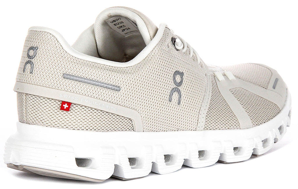On Running Cloud 6 In Pearl White For Women