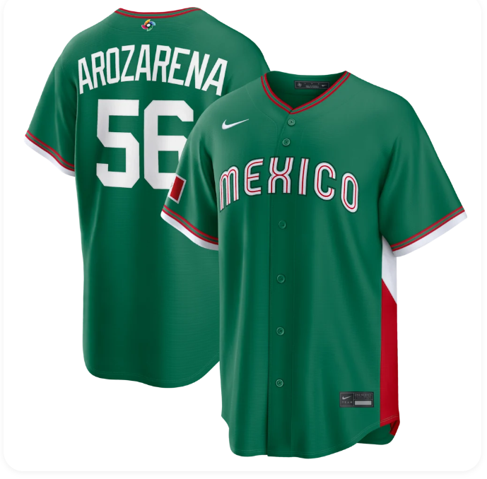 Randy Arozarena Mexico Green 2026 World Baseball Classic Road Stadium Nike Jersey