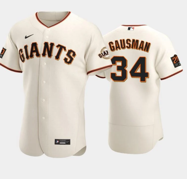 Men's San Francisco Giants Kevin Gausman #34 Cream Home Stitched Player Jersey
