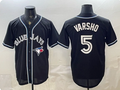 Men's Toronto Blue Jays Daulton Varsho #5 2026 Fashion Replica Black Jersey
