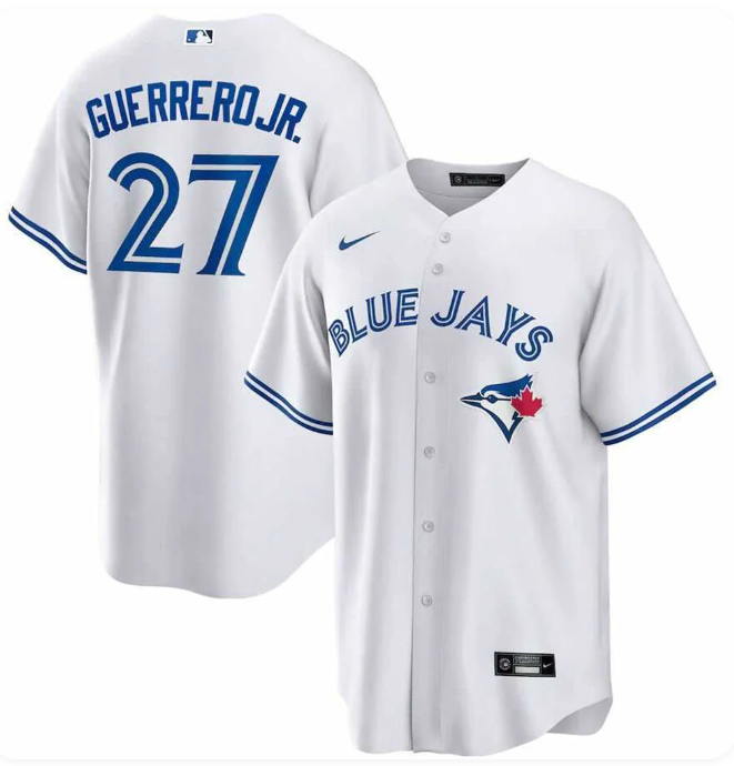 Men's Toronto Blue Jays Vladimir Guerrero Jr. #27 Fully Stitched Standard Fit Player Jersey