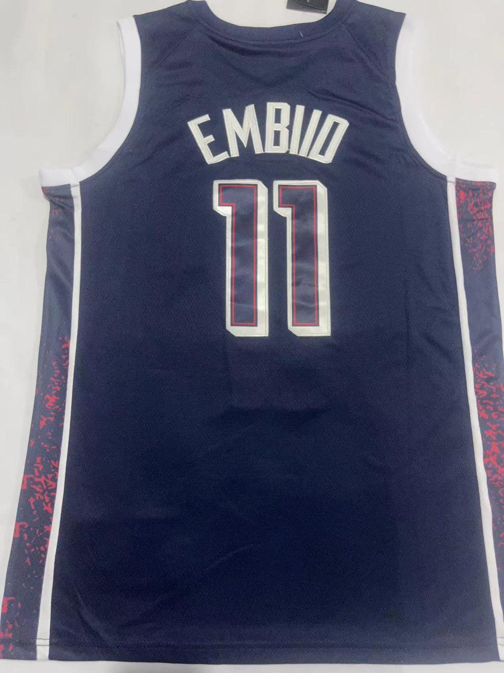 Men's Joel Embiid USA Basketball #11 Nike 2024 Paris Olympics Dream Team Authentic Player Jersey – Navy