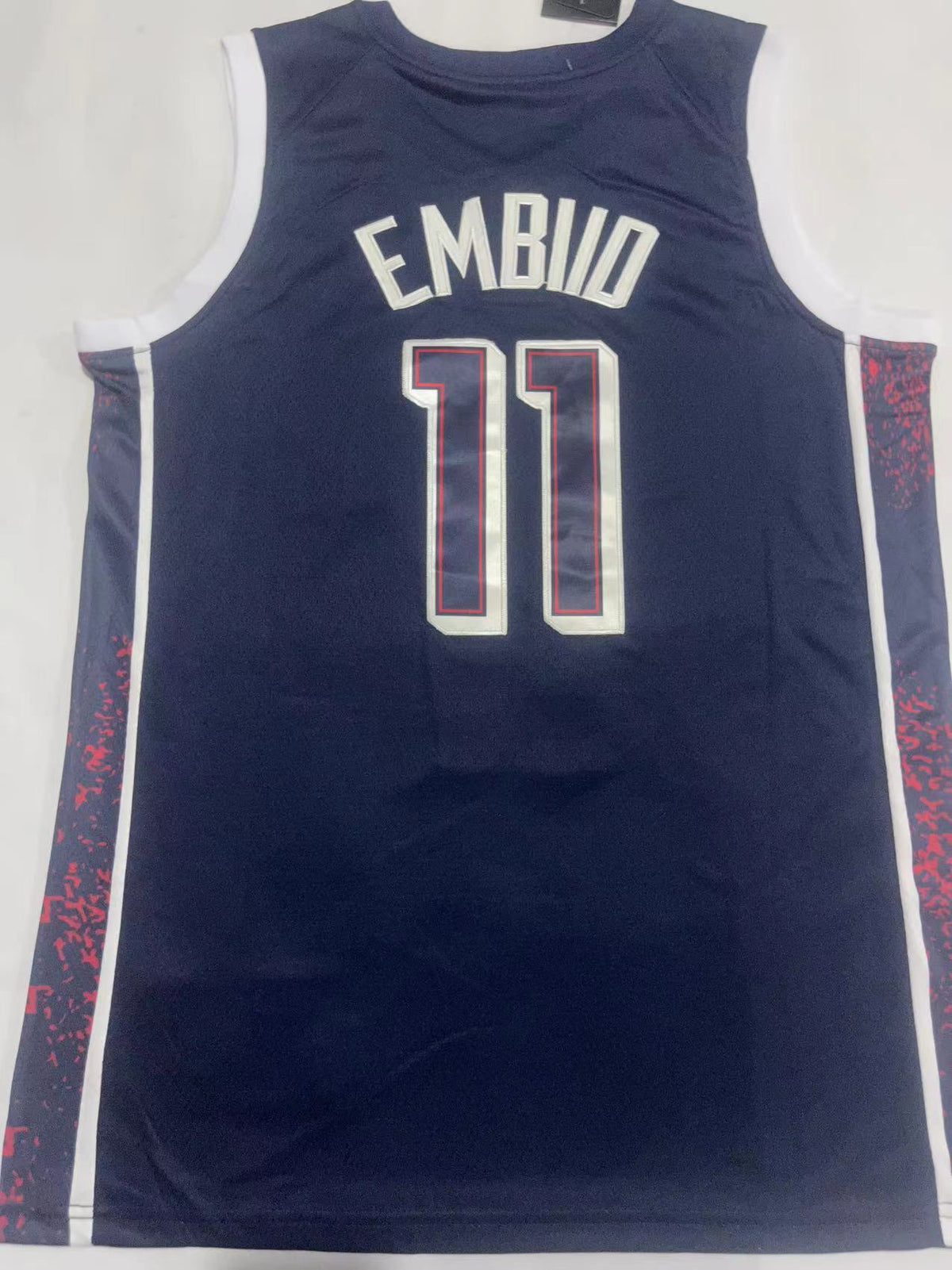 Men's Joel Embiid USA Basketball #11 Nike 2024 Paris Olympics Dream Team Authentic Player Jersey – Navy