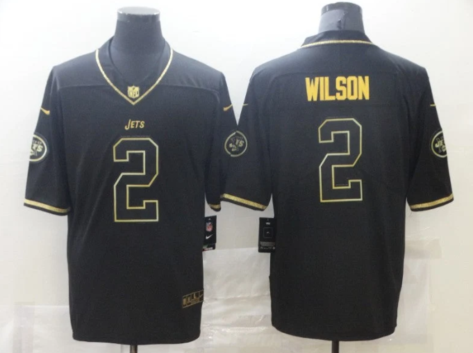 Men's New York Jets Zach Wilson #2 Black Game Jersey