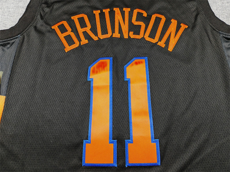 Men's New York Knicks Jalen Brunson #11 Black Swingman Jersey – Statement Edition