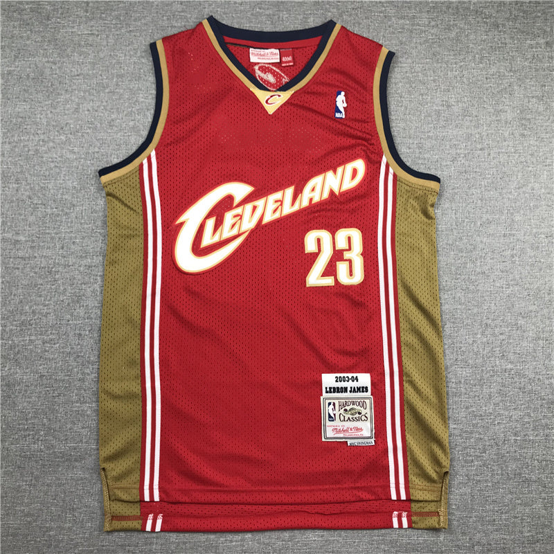 Cleveland Cavaliers LeBron James #23 Retro Red NBA Jersey 2003/04
