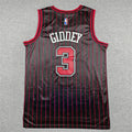 Men's Chicago Bulls #3 Black Stripe Statement Edition Jersey
