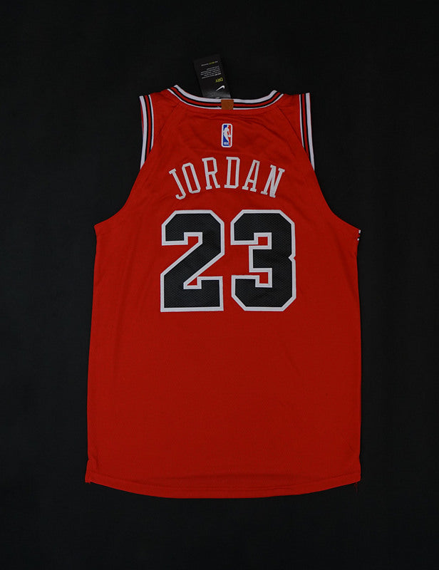 Men's Chicago Bulls #23 Michael Jordan Mitchell & Ness Red Hardwood Classics Authentic Jersey
