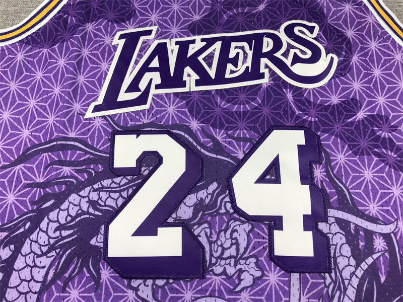 Men's Kobe Bryant Los Angeles Lakers #24 Nike Year of the Dragon Swingman Jersey – Purple