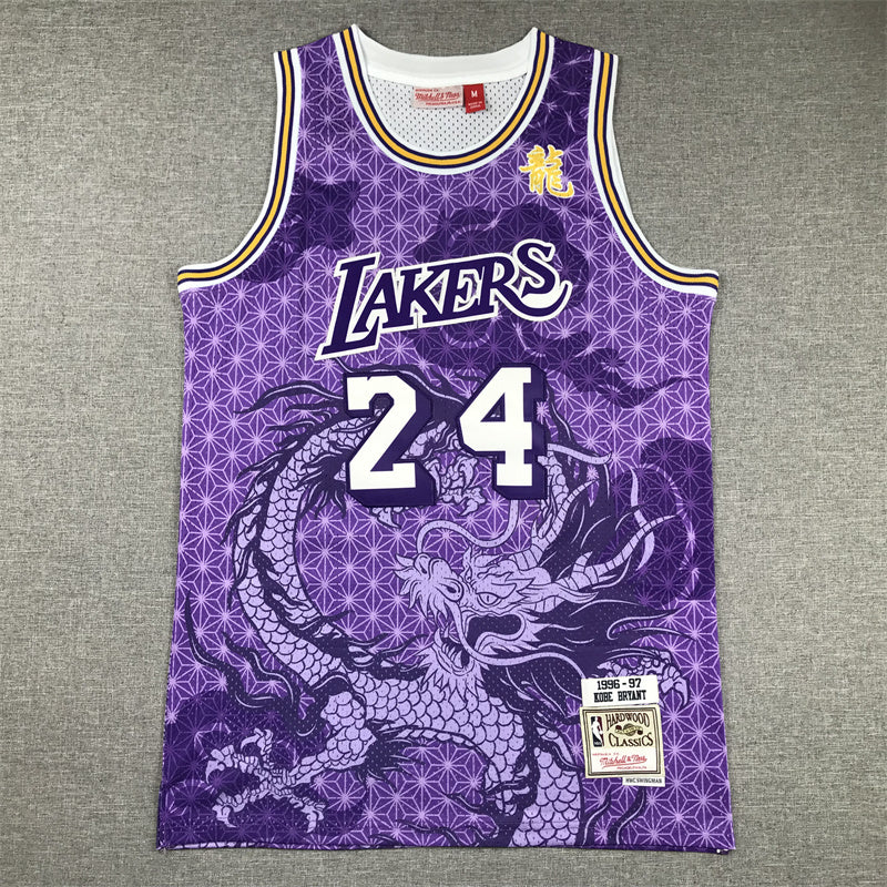 Men's Kobe Bryant Los Angeles Lakers #24 Nike Year of the Dragon Swingman Jersey – Purple