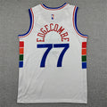Men's Philadelphia 76ers VJ Edgecombe #77 White Nike Association Edition Swingman Jersey