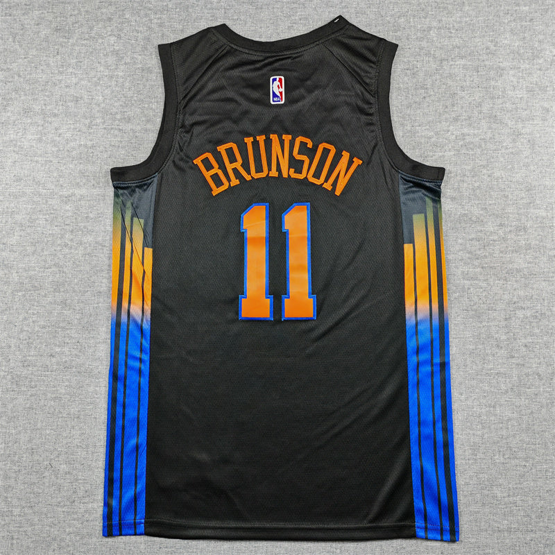 Men's New York Knicks Jalen Brunson #11 Black Swingman Jersey – Statement Edition