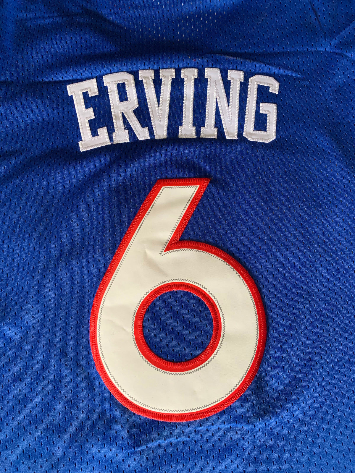 Men's Philadelphia 76ers Julius Erving #6 Mitchell & Ness 1976-77 Hardwood Classics Swingman Jersey – Royal Blue