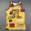 Men's Kobe Bryant Los Angeles Lakers #24 Mitchell & Ness Swingman Graffiti Edition Jersey – Yellow