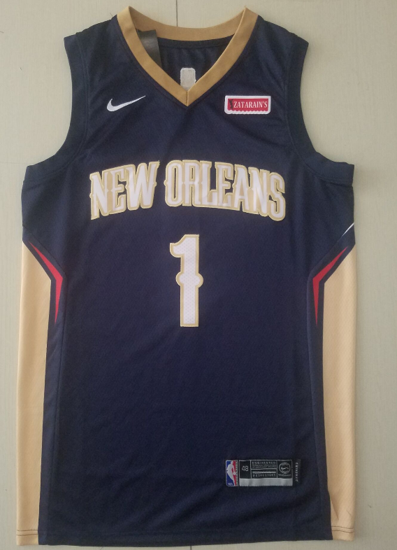 Men's New Orleans Pelicans Zion Williamson #1 Nike Association Edition Swingman Jersey – White