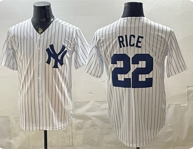 Ben Rice #22 New York Yankees 2026 Fashion Replica Blackout Stitched Jersey